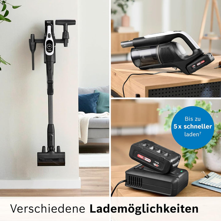 Bosch Akku-Staubsauger Unlimited 10 BTS1042WAC, kabellos, MicroClean Technology, TFT-Display, Staubk