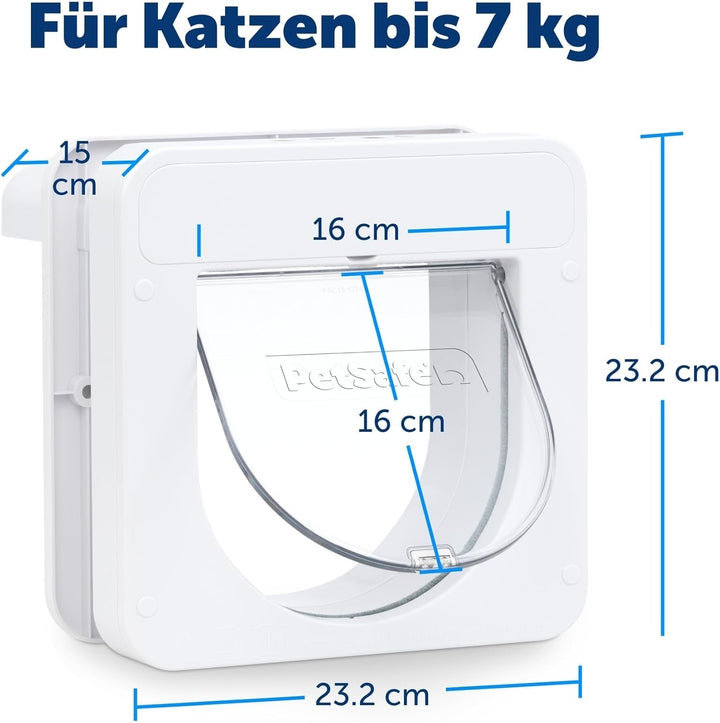 PetSafe Petporte smart flap Mikrochip Katzenklappe, Automatischer Zugang mit Chip-Erkennung, Für Kat