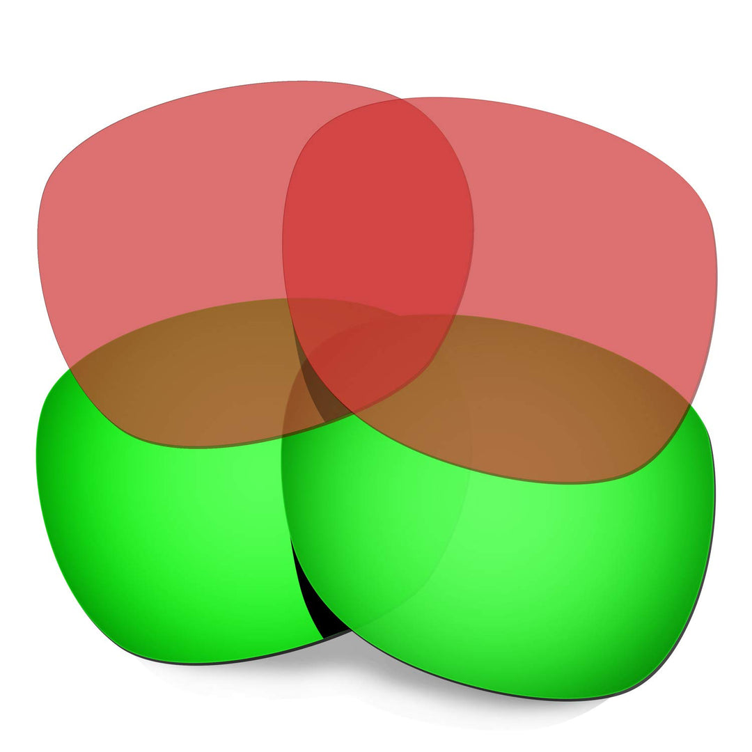 HKUCO Replacement Lenses For Oakley Garage Rock Green/Transparent Pink Polarized