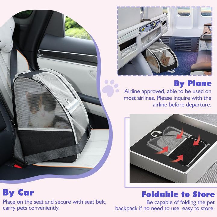 Pawaboo katzenrucksack, hunderucksack für Katzen Hunde Welpen mit Fenster, Haustier Rucksack cat Bac