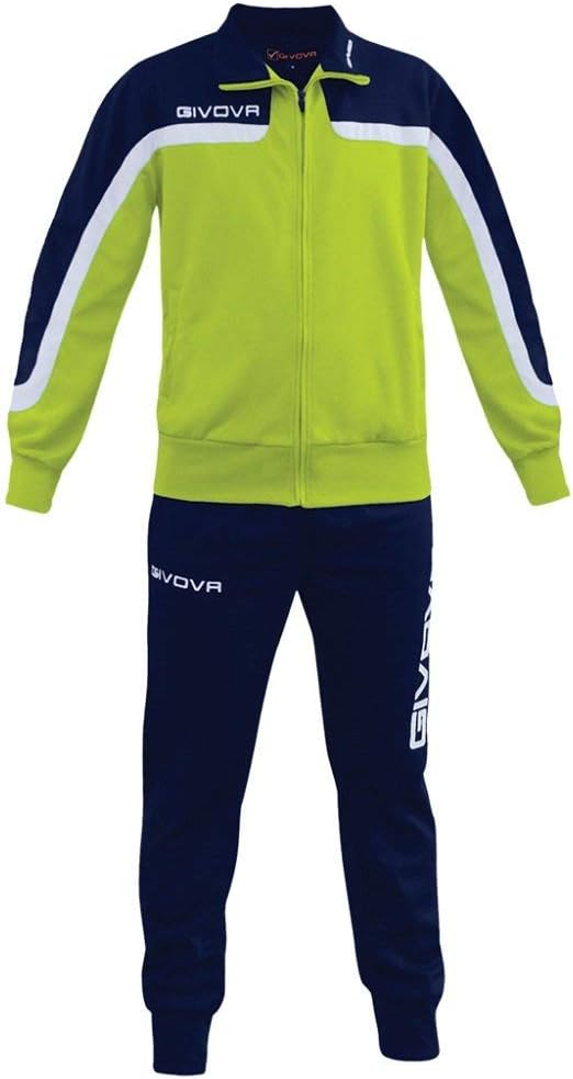 Givova Anzug Afrika Sportoutfit XS gelb fluo/blau, XS gelb fluo/blau