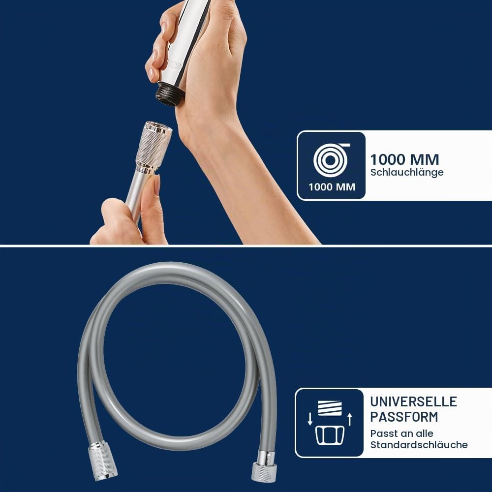 Grohe Tempesta-F Trigger Spray 30 Wandhalterset 1 Strahlart, 26352000 Silber