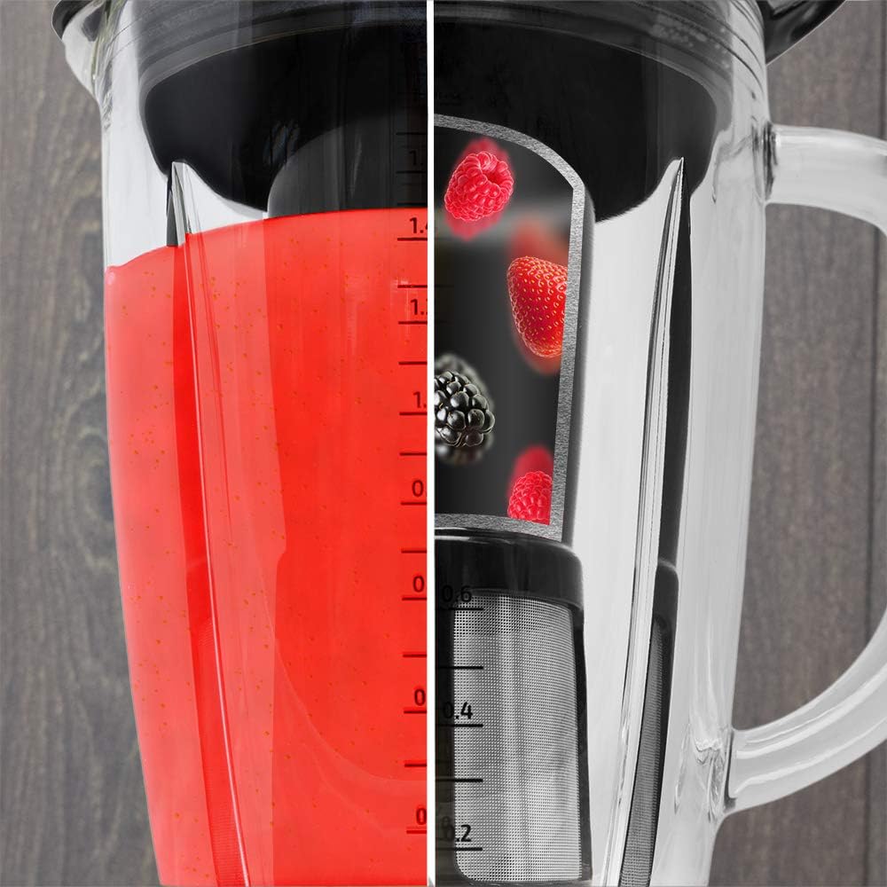 Cecotec Standmixer Power Black Titanium 2500MAX Smart. 2500 W maximale Leistung, hitzebeständiger Kr