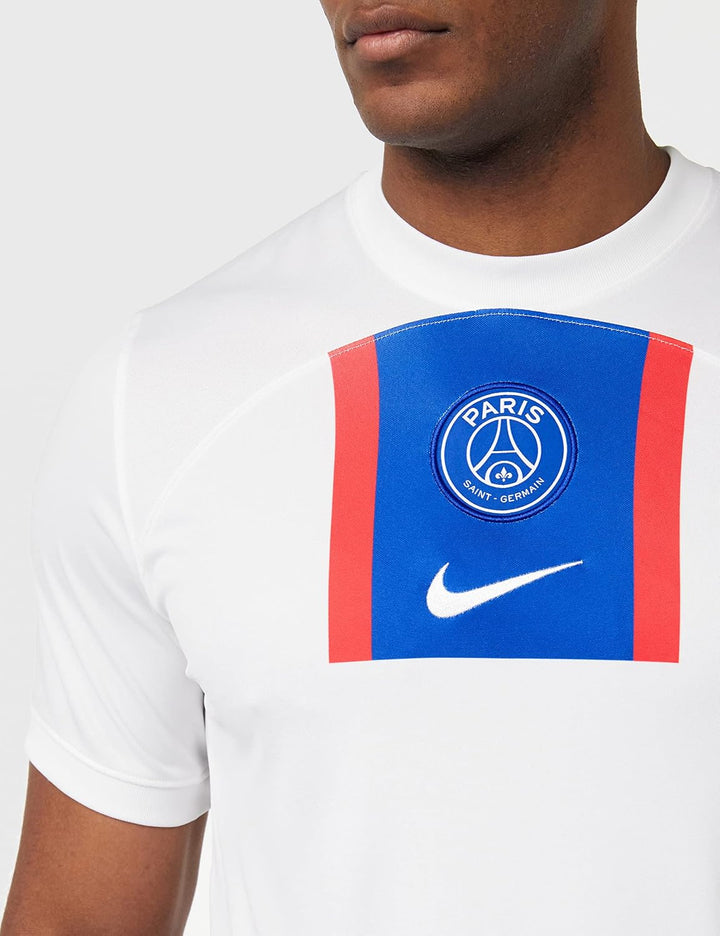 NIKE Herren Stad T-Shirt (1er Pack) 8 Jahre White/Old Royal/White, 8 Jahre White/Old Royal/White