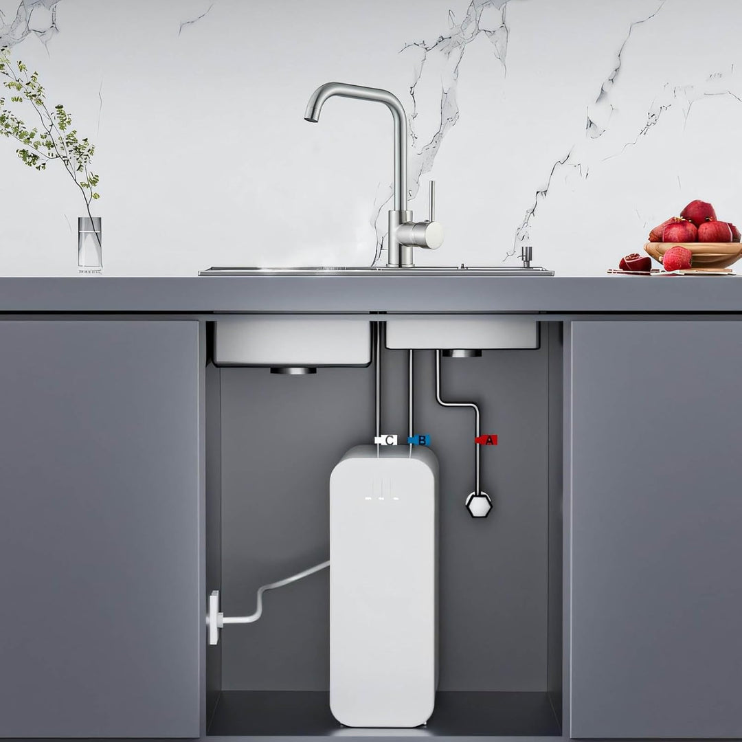 Onyzpily Gebürstetes Nickel Niederdruck Küchenarmatur Wasserhahn Küche Spültischarmatur Armatur Kuec