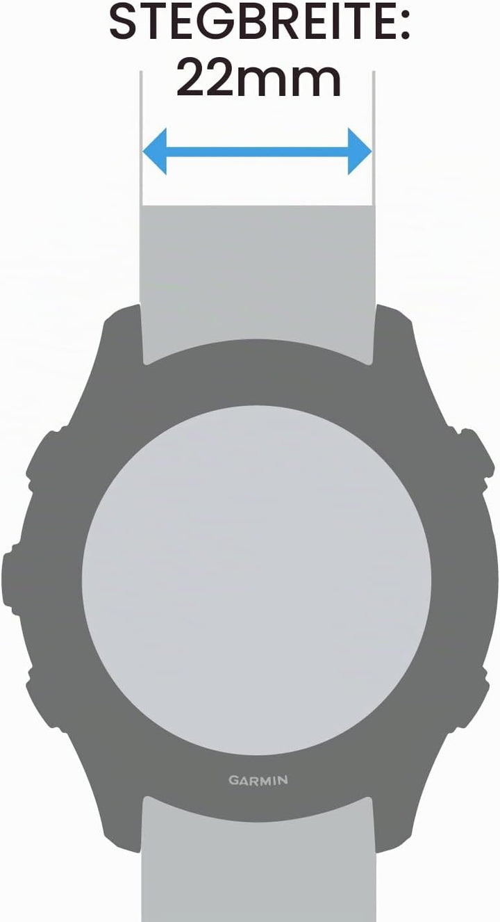 Garmin Schnellwechsel- Armband 22mm, passend für Forerunner 255/265, Venu 2/3, vivoactive 4, Legacy
