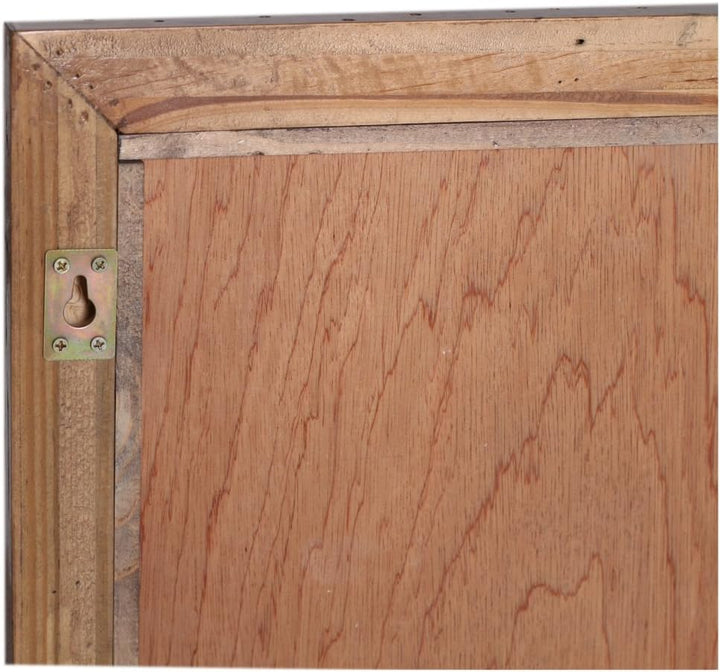 Woodkings® Spiegel 80x70cm Burnham Echtholz recycelte Pinie Natur rustikal Badspiegel mit Ablage in