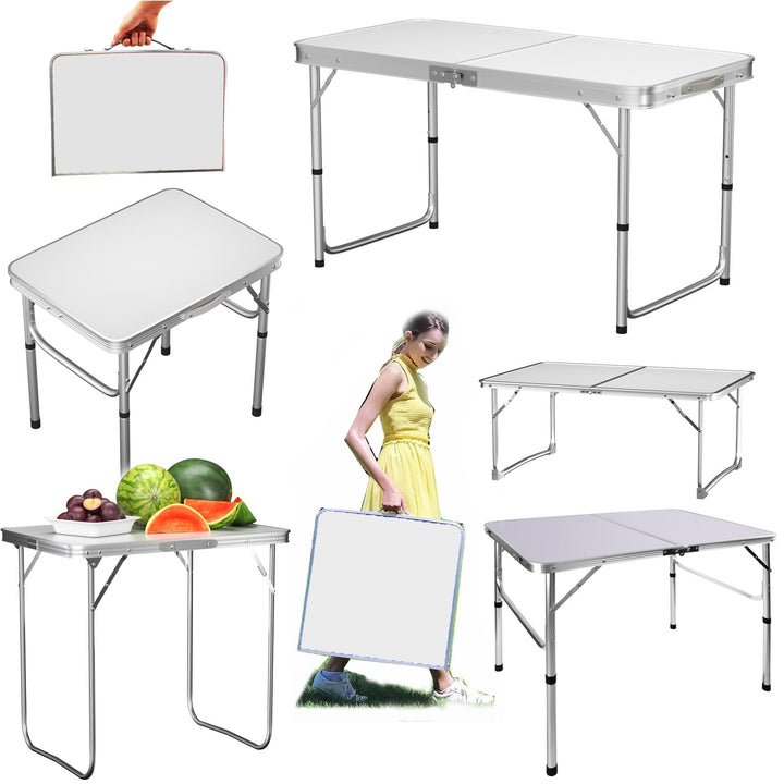 Yiyai Campingtisch Klappbar Faltbar Klapptisch Aluminium - 60 x 40cm Leicht Tisch Camping Tisch Klei