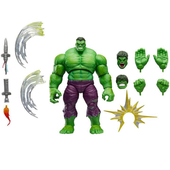Marvel Legends Maximum Series Hulk Action-Figur, extra grosse Sammelfigur mit vielen Accessoires zum
