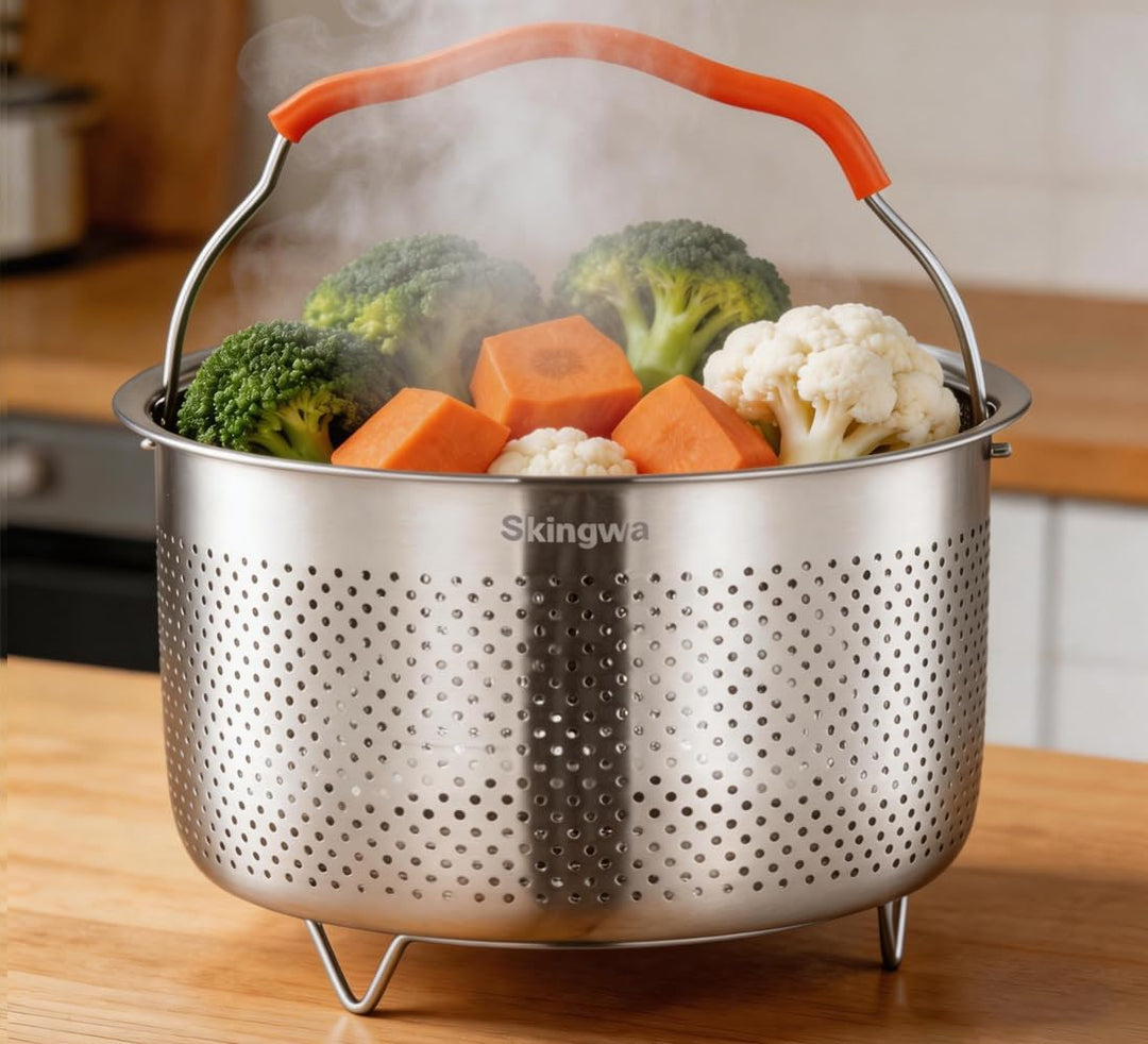 Dampfgarer Korb für Instant Pot 18/8 Edelstahl Siebkorb Schnellkochtopfzubehör (4L) (4L) UK, (4L) UK