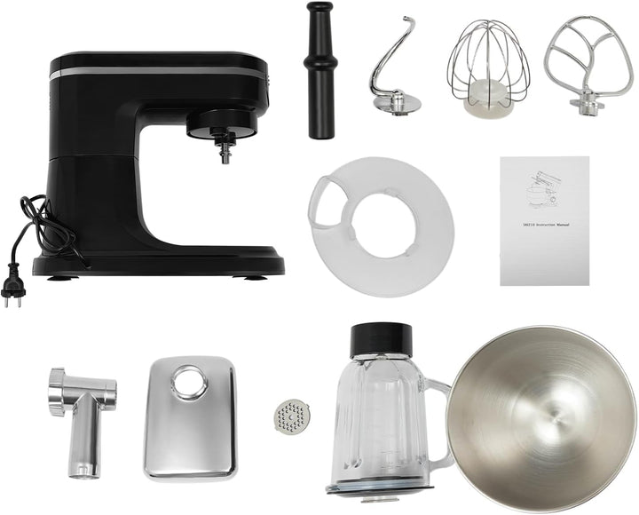 Fleischwolf Knetmaschine Küchenmaschine Standmixer Multifunktionsmixer Freistehend 6L 3 in 1 Rührmas