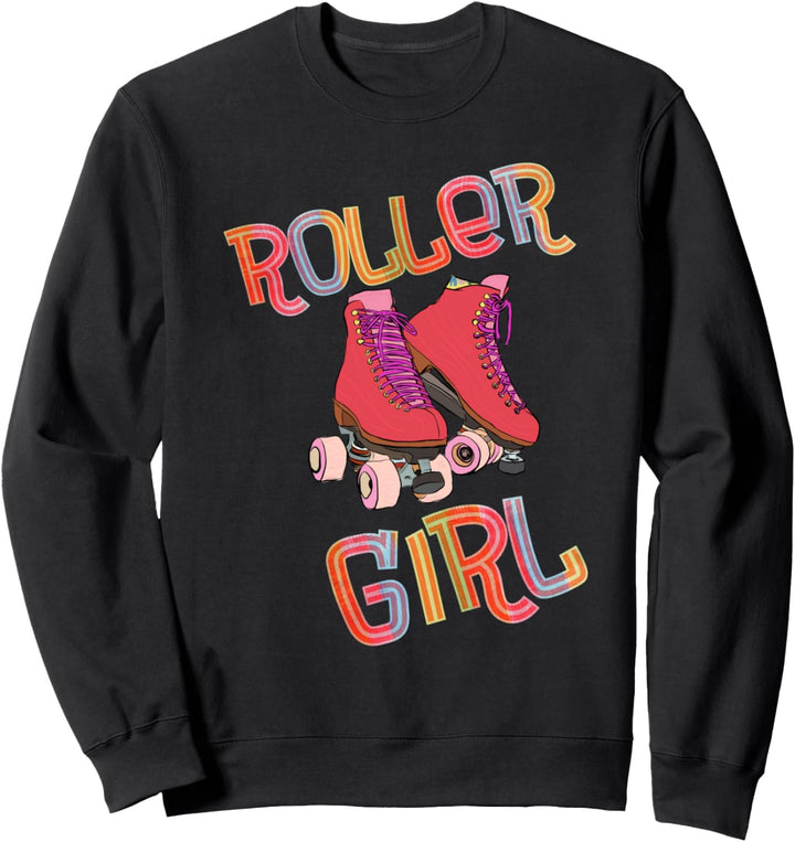 Rollschuh - Roller Girl - mit Rollschuhen laufen - 80er Sweatshirt