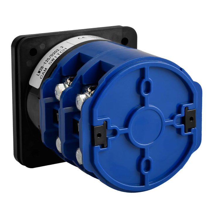 Heschen Drehwechsel-Nockenschalter, LW28-125/D202.2, 125A 660VAC, 2 Phasen, ON/OFF/ON 3 Positionen,