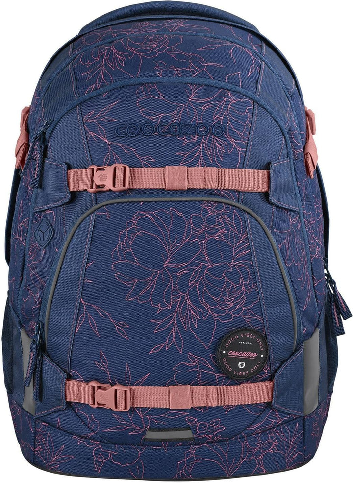 coocazoo Schulrucksack Mate, Sweet Rose, lila-rosa, ergonomischer & anpassbarer Tornister, höhen- &