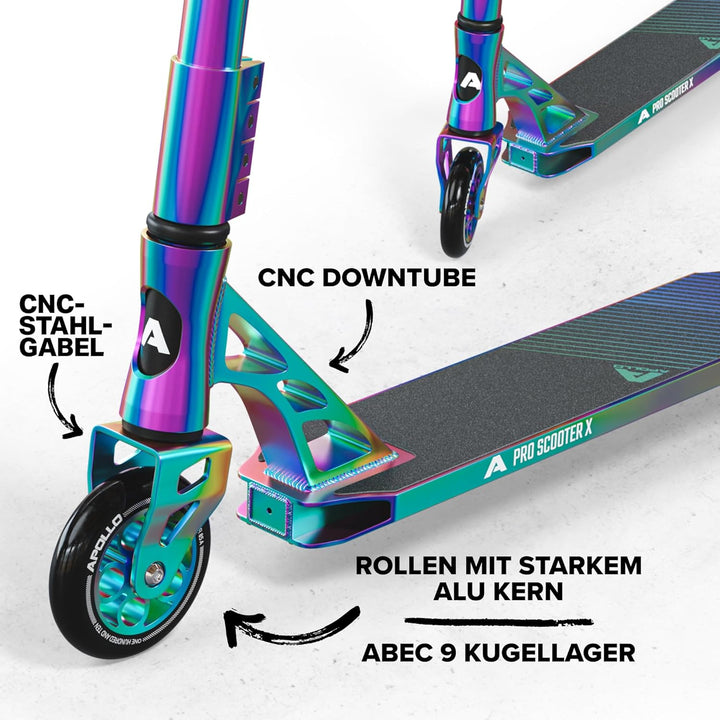 Apollo Stunt Scooter - Genesis Pro X Competition | High End Stuntscooter, ABEC 9 Kugellagern | Trick