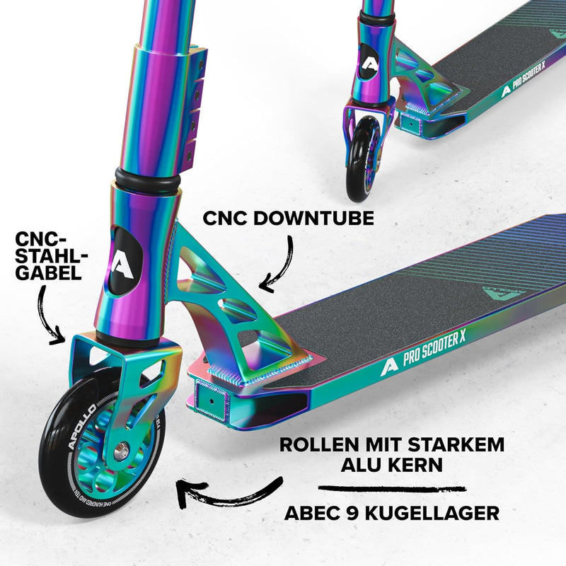 Apollo Stunt Scooter - Genesis Pro X Competition | High End Stuntscooter, ABEC 9 Kugellagern | Trick