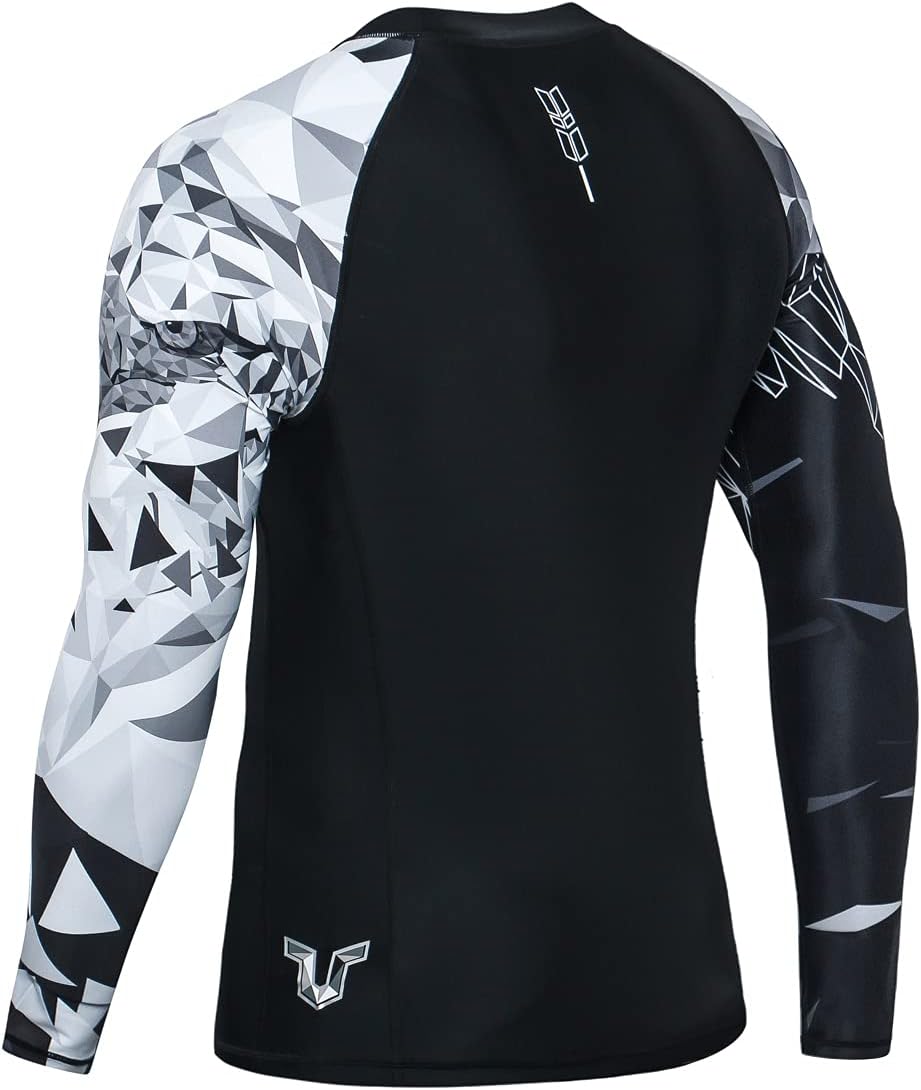 HUGE SPORTS Wildes Tier Rashguard Sonnenschutz Schnelltrocknend Kompression Schwimmshirt M Adler, M