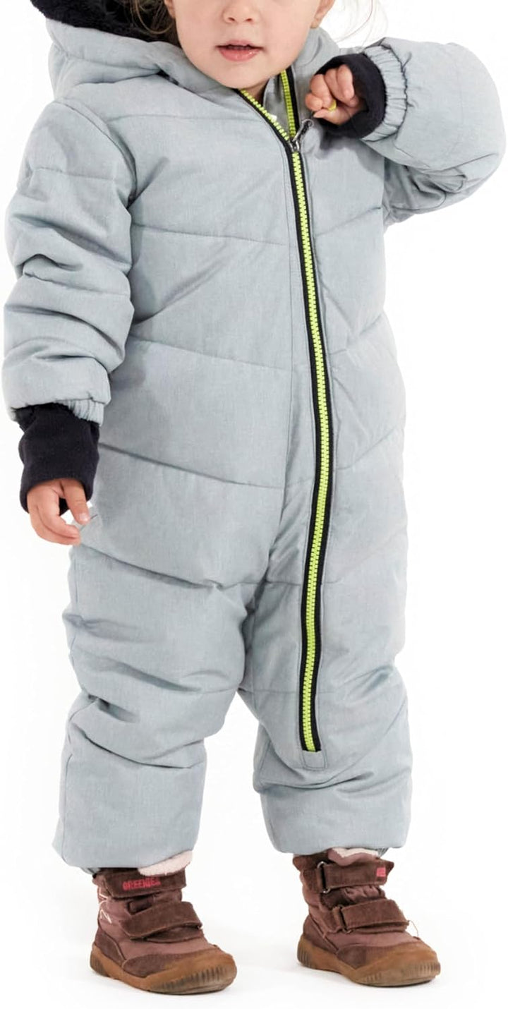 Killtec Unisex Kinder Karter Mini Overall In Daunenoptik Mit Kapuze 98-104 rauchblau, 98-104 rauchbl