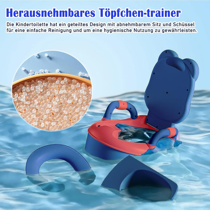 Froadp Baby Töpfchen ab 0-6 Jahren, Kinder Töpfchen Trainer mit PU Toilettensitze &amp; Ausziehbares Nac