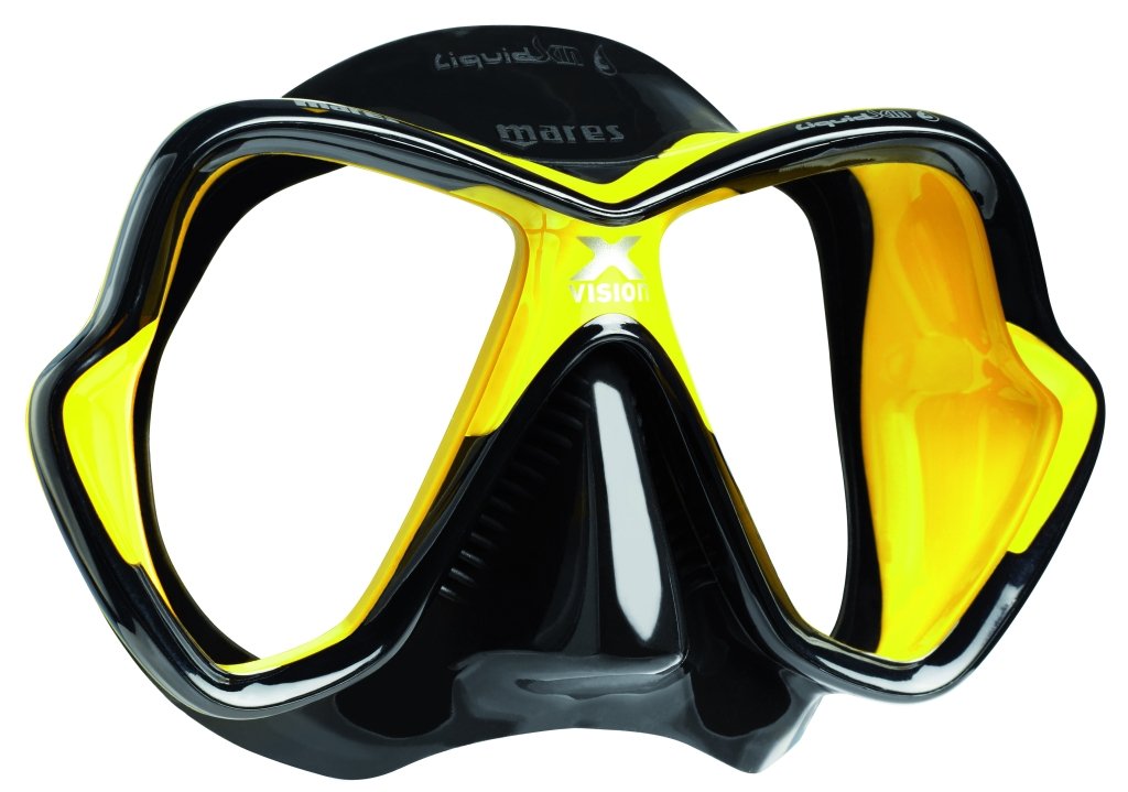 Mares X-Vision LiquidSkin New Tauchermaske 2014 (schwarz/gelb/schwarz)
