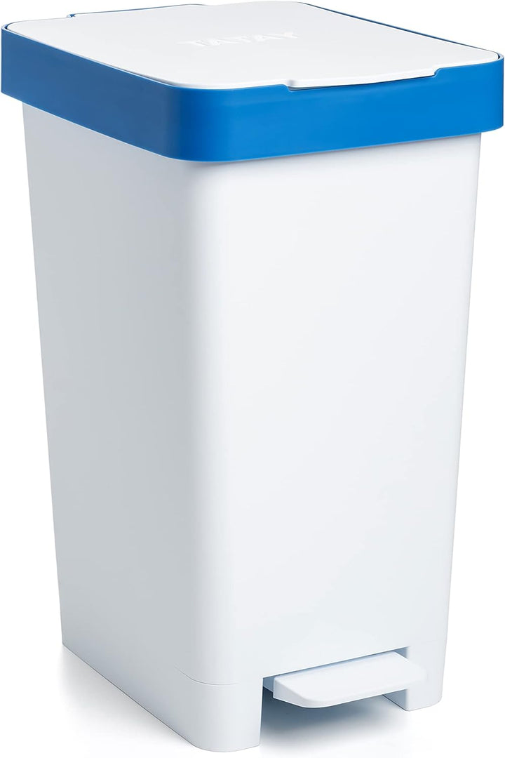TATAY Mülleimer Küche Smart, 25L Fassungsvermögen, Einziehbares Pedal, Polypropylen, BPA-frei, 30L M