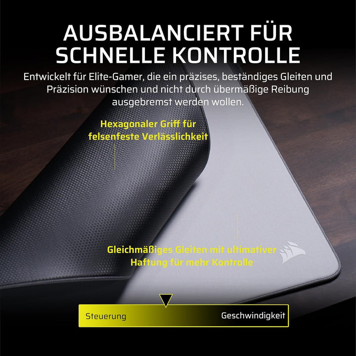 Corsair MM PRO Control Mittleres Gaming-Mauspad – E-Sport-Thema für Präzision und Mikroeinstellungen