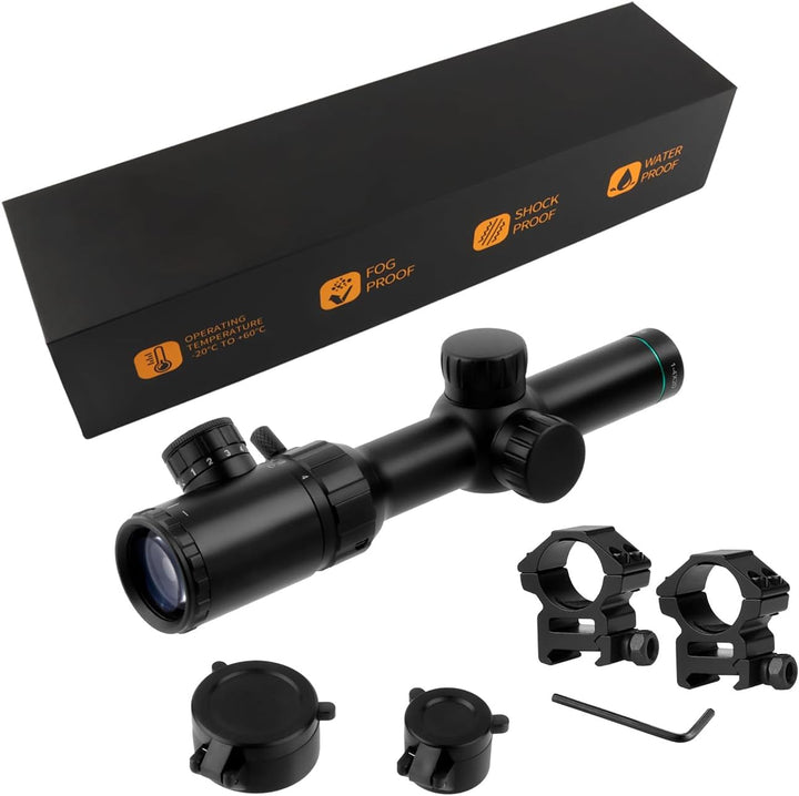 Optics Monokular Scope 1-4X20 zf, 25,4mm Tubus Sucher, Absehen 1/2 Zoll Voll multivergütet Monokular