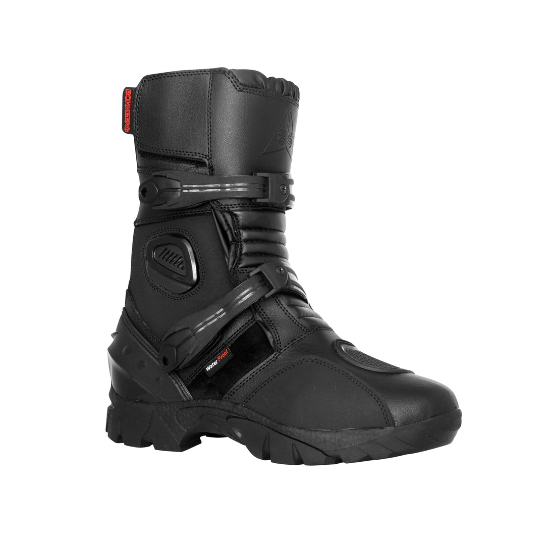 Bohmberg Dredd Herren Motorradstiefel, Biker Cross Dirt, stabile Motorrad Stiefel aus Leder, wasserr