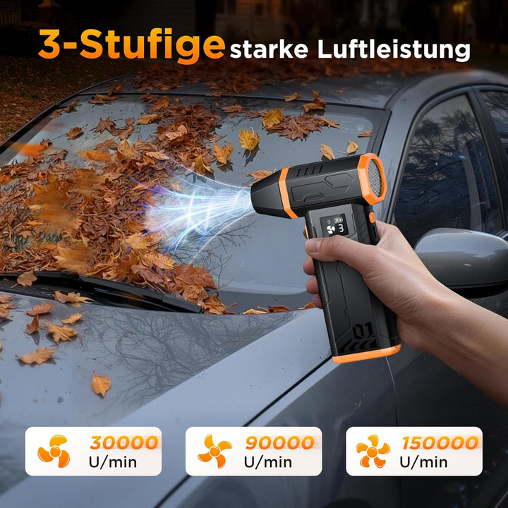 VIWAVE Elektrische Staubgebläse Druckluftspray,150000 U/min Compressed Air Duster,3-Gang Staubgebläs