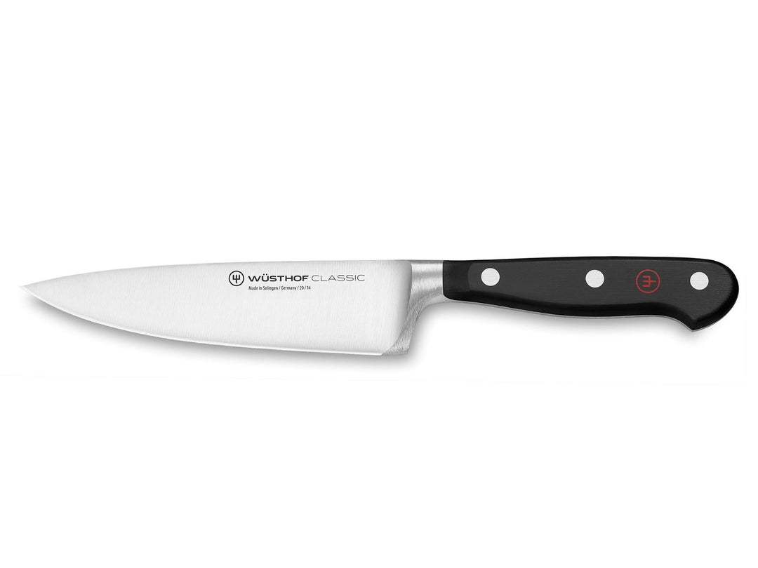 WÜSTHOF Classic Kochmesser 14 cm, Schwarz Silber 14 cm Single, Silber 14 cm Single