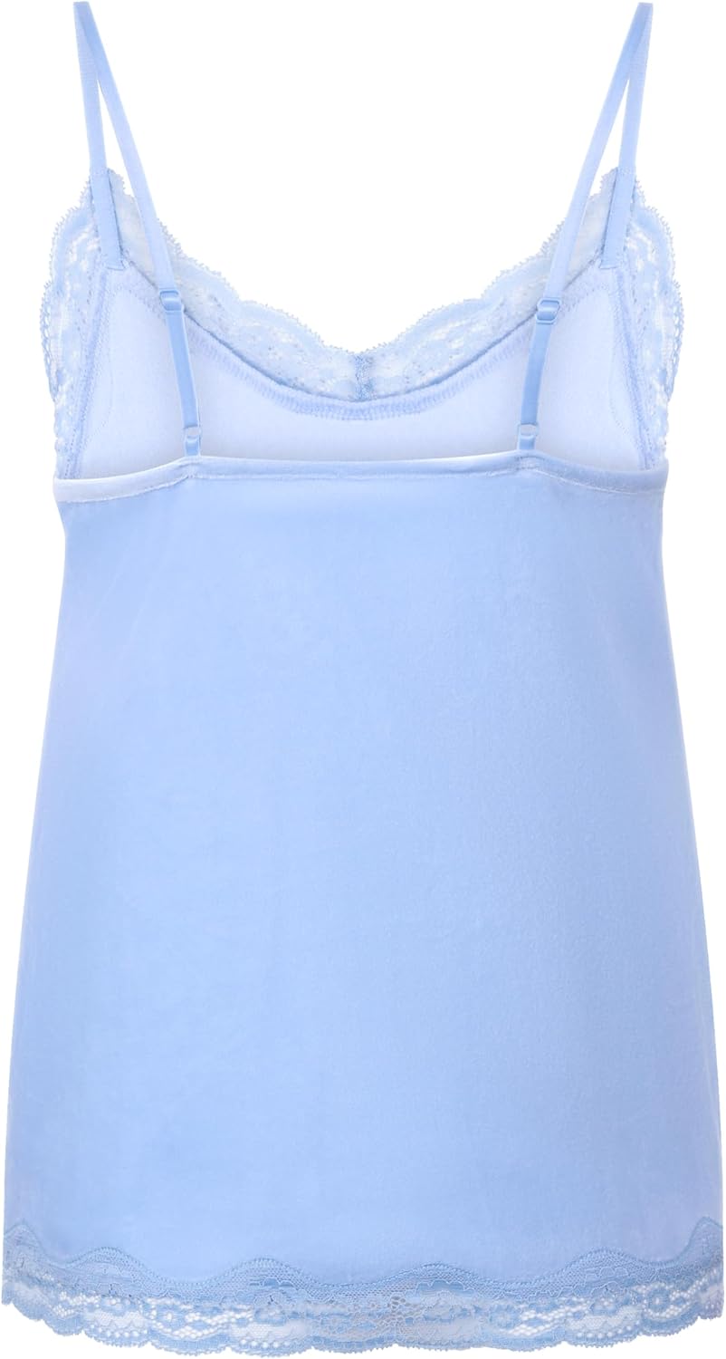Hunkemöller Cami Top Velours Lace S Serenity, S Serenity