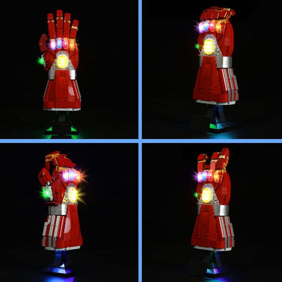 Led Licht Set für Lego Nano Gauntlet, Fernbedienung Version Led Beleuchtungs Set für Lego 76223 Marv