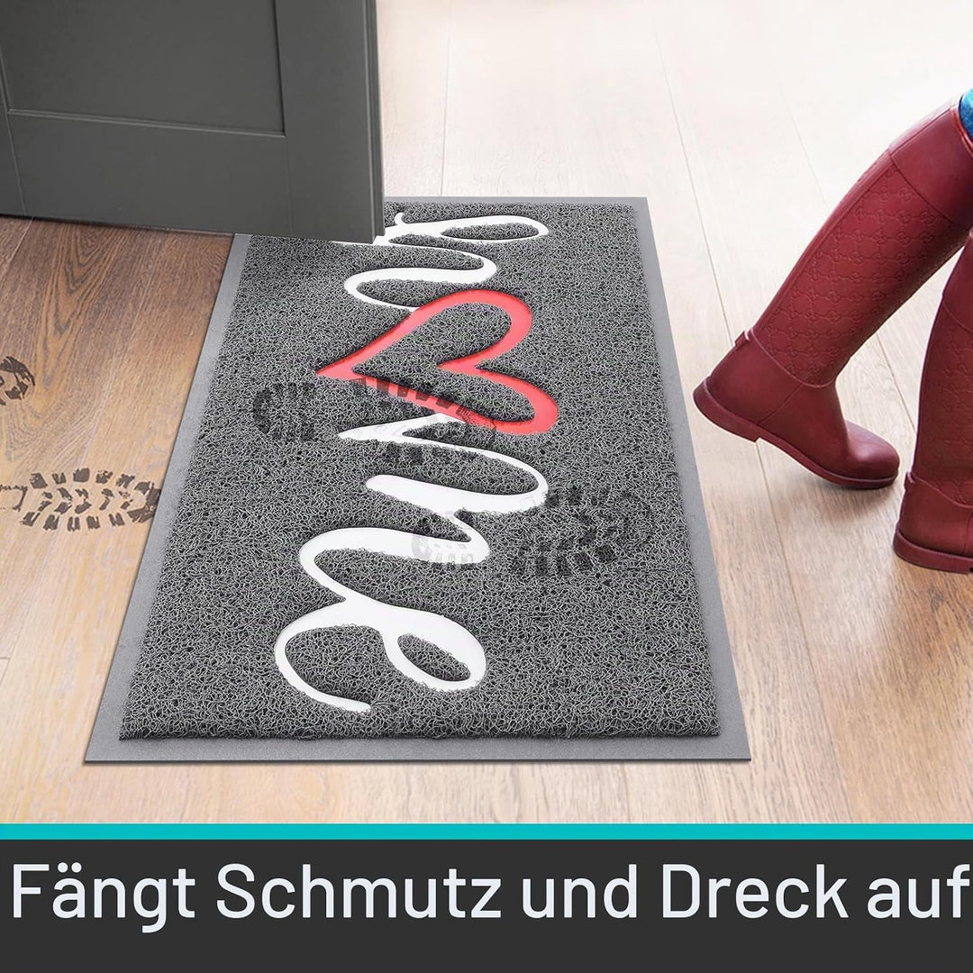 Homaxy Home Fussmatte aussen und innen, rutschfeste Schmutzfangmatte Türmatte, waschbar Fussmatte au