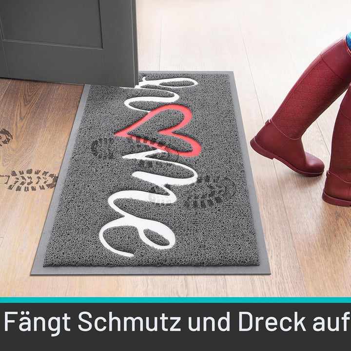 Homaxy Home Fussmatte aussen und innen, rutschfeste Schmutzfangmatte Türmatte, waschbar Fussmatte au