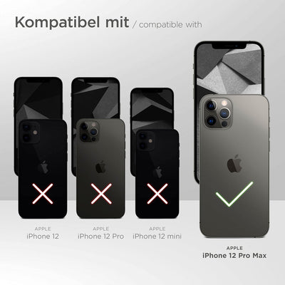 ONEFLOW Handykette 'Twist Strap' kompatibel mit Apple iPhone 12 Pro Max Hülle zum Umhängen transpare