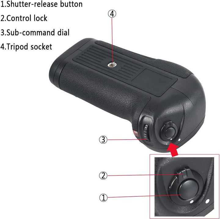 DSTE® Infrarot Fernbedienung Batterie Griff Kompatibel für Nikon D810 D800E D800 DSLR Digital Kamera