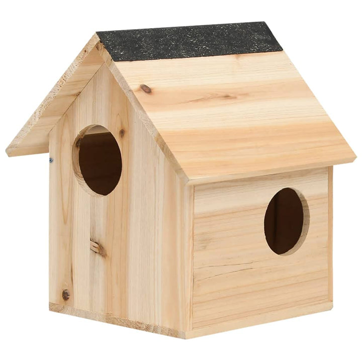 TEWTX7 Eichhörnchenhaus mit Dach und DREI Einstiegslöchern Tanne Massivholz Eichhörnchen Nistkasten