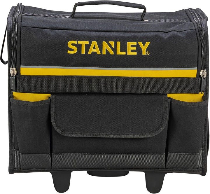 STANLEY Werkzeugkoffer (mit Rollen, 44,5 x 25,5 x 42 cm, wasserfester Kunststoffboden, Trolley aus s