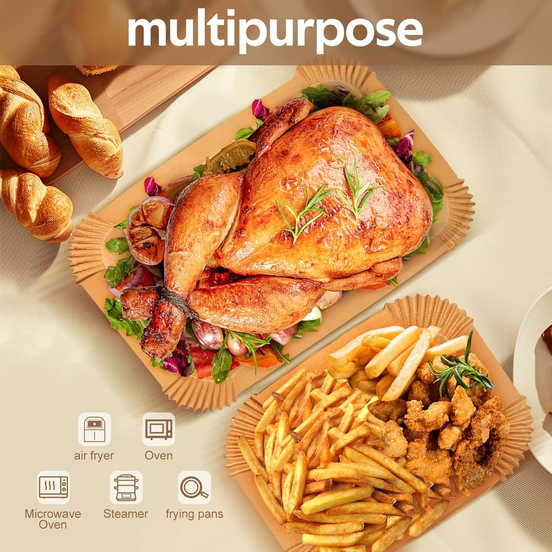 170 Stück Backpapier für Heissluftfritteuse Ninja BPA-Frei, Airfryer Backpapier Antihaft Wasserdicht
