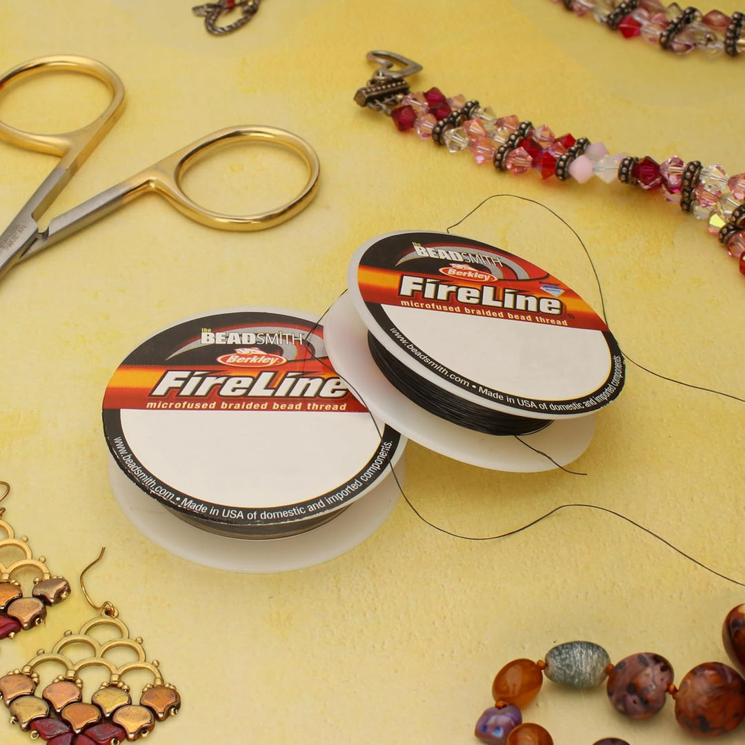 The Beadsmith Fireline von Berkley, mikroverschmolzenes, geflochtenes Garn, für Nadeln mit Zugfestig