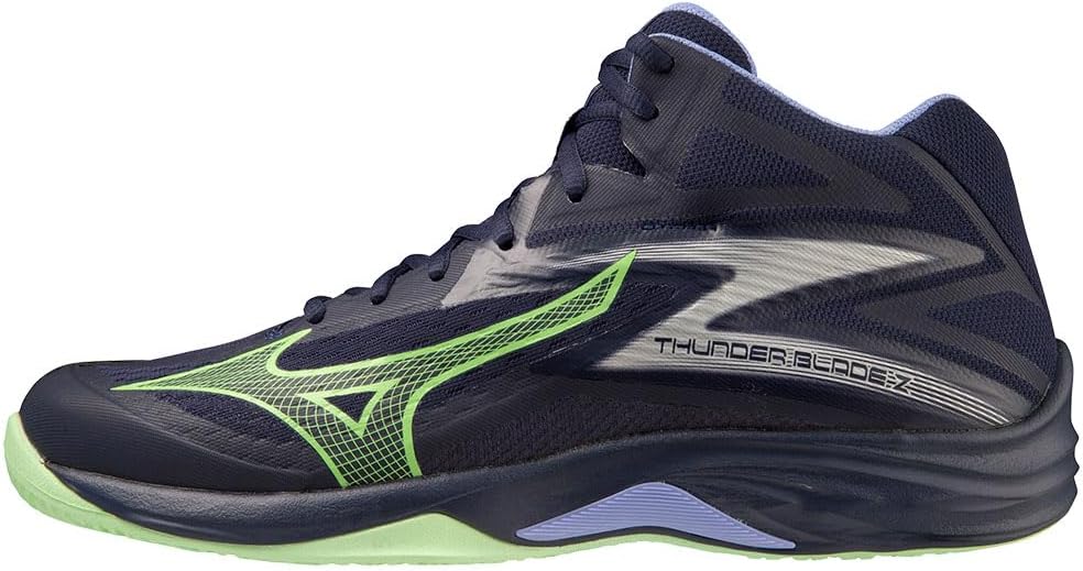 Mizuno Unisex Thunder Blade Z Mid Volleyball 46 EU Eveblue Techgreen Iolite, 46 EU Eveblue Techgreen