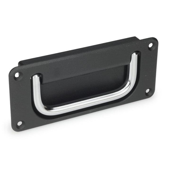 Ganter Normelemente | Schalen-Klappgriffe - GN 425.8-120-CR-SW-A | Klappgriff Stahl verchromt | Grif