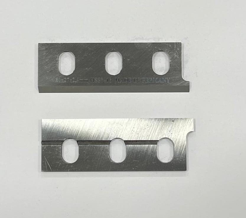 2 Stück HSS%18 Hobelmesser 80x27x2,9mm für Elu. Black &amp; Decker. Scheer - MFF 40 - MFF 80