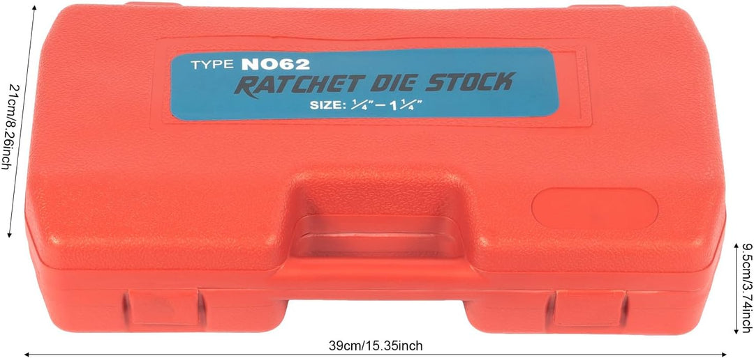 Rohrgewindeschneider Set Gewindeschneidkluppe mit 6 Matrizen 1/4", 3/8", 1/2", 3/4", 1",1-1/4", Hand