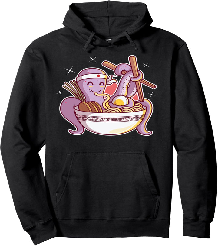 Nur ein Octopus Girl, das Anime & Ramen Japanese Ninja liebt Pullover Hoodie