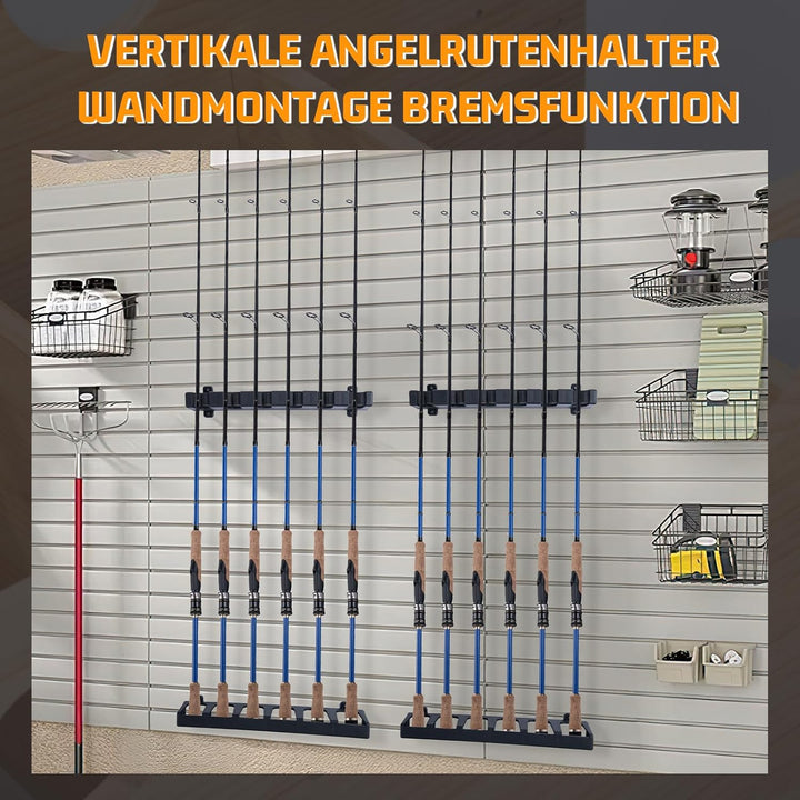 Goture Holz-Aufbewahrungsschrank für Angelausrüstung mit Angelrutenhalter und Platz für Angelboxen u