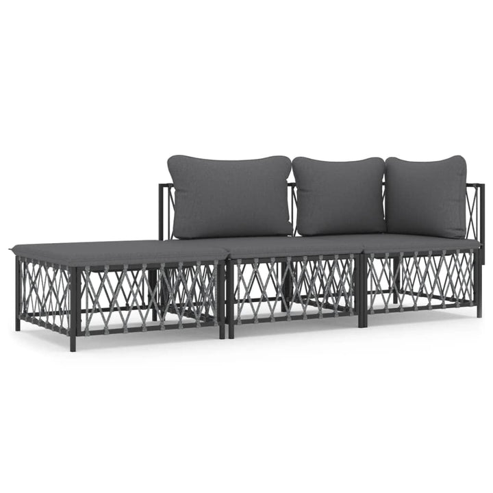 Festnight 3-Sitzer Balkonsofa | Balkonmöbel Kleiner | Balkonmöbel Set | Gartensofa Set | Balkon Möbe