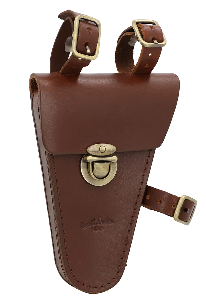 Gusti Rahmentasche Leder - Stephen R. Fahrradtasche für Werkzeug Ledertasche Vintage Braun Leder