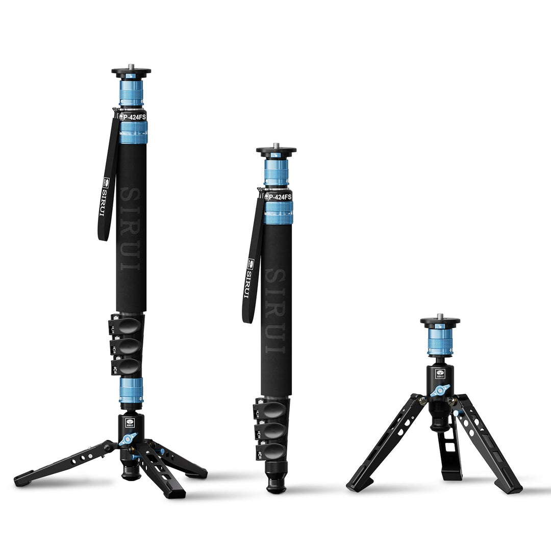 SIRUI P-424FS Einbeinstativ für Kamera, Modular, 3-in-1, Einbeinstativ aus Kohlefaser, mit Stativhal