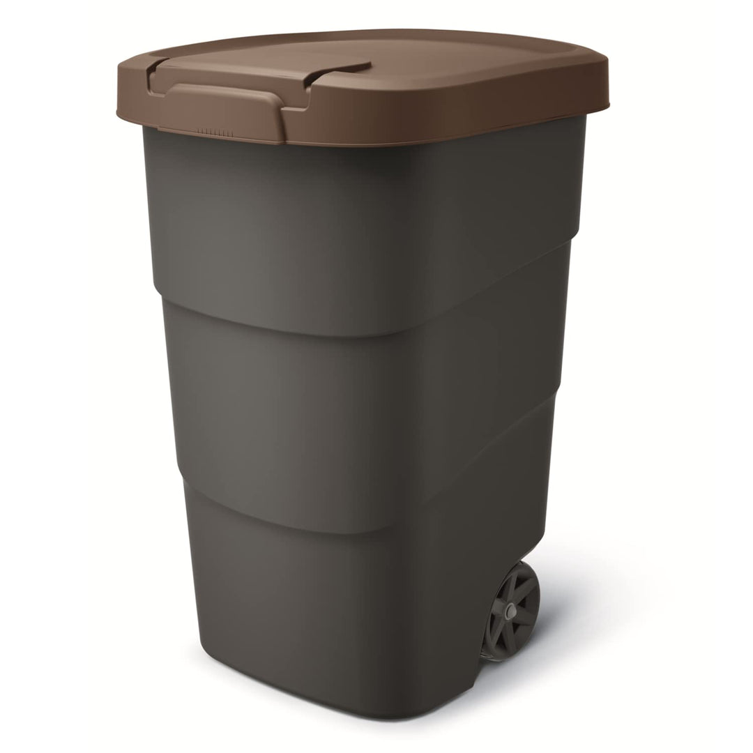 Prosperplast Wheeler 95L Müllbehälter mit Rädern und Deckel Mülltonne Müllgrossbehälter Grossmüllton